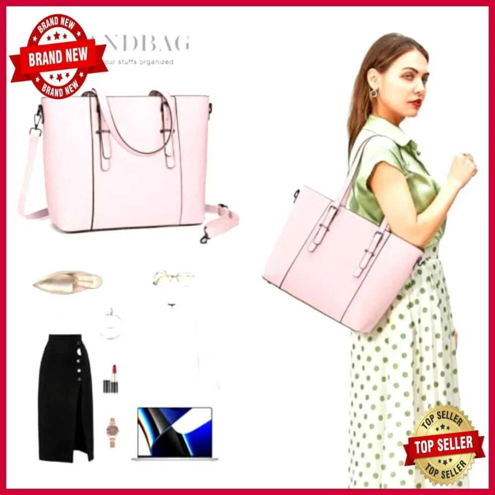 Adjustable Crossbody Tote Satchel Bag with Multiple Pockets
